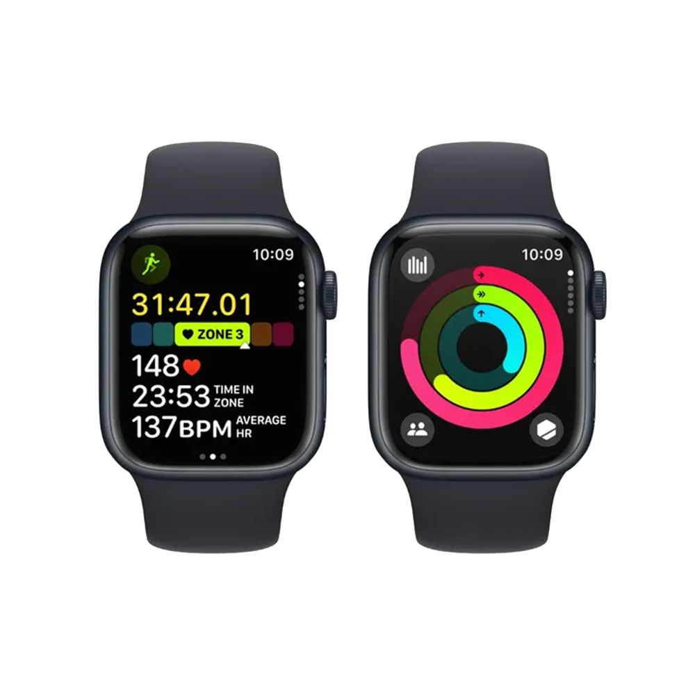 Apple Watch Series 9 - GPS + Cellular 41mm - Midnight Aluminium Case - Sport Band - S/M