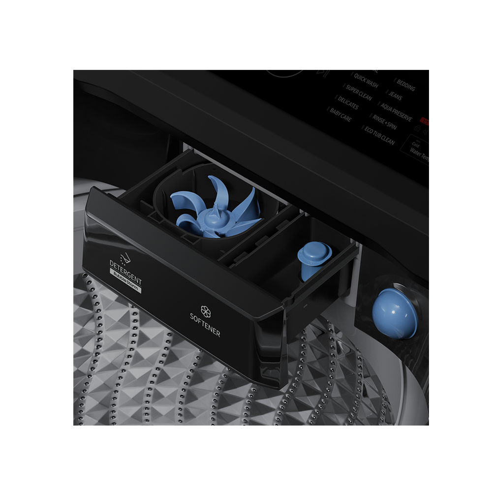 WA13CG5745BVFA - 13Kg Top Loader Washing Machine - Black Caviar