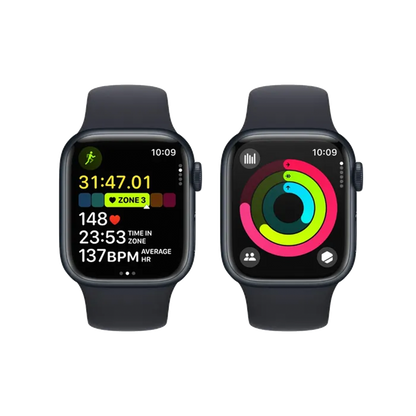 Apple Watch Series 9 - GPS + Cellular 41mm - Midnight Aluminium Case - Sport Band - S/M
