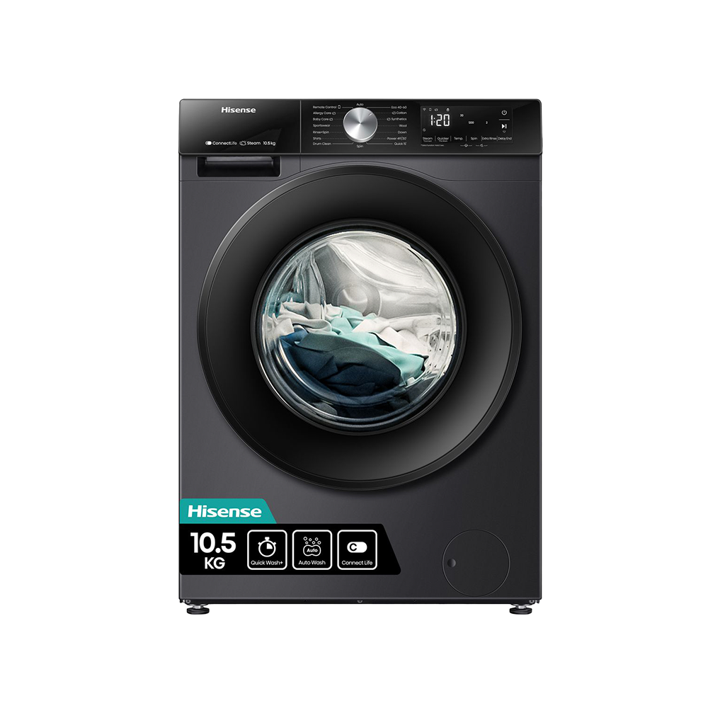 Hisense WF3S1043BT 10.5kg Grey Front loader Washing Machine
