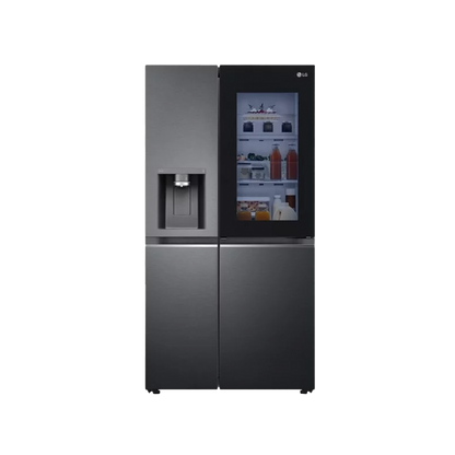 LG 611L Side by Side fridge with Door-in-Door Instaview Matt Black